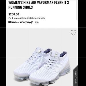 Nike Vapormax Flyknit Size 7